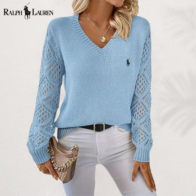 Ꮢalph Lauren™ Maglia en Collo a V Elegante