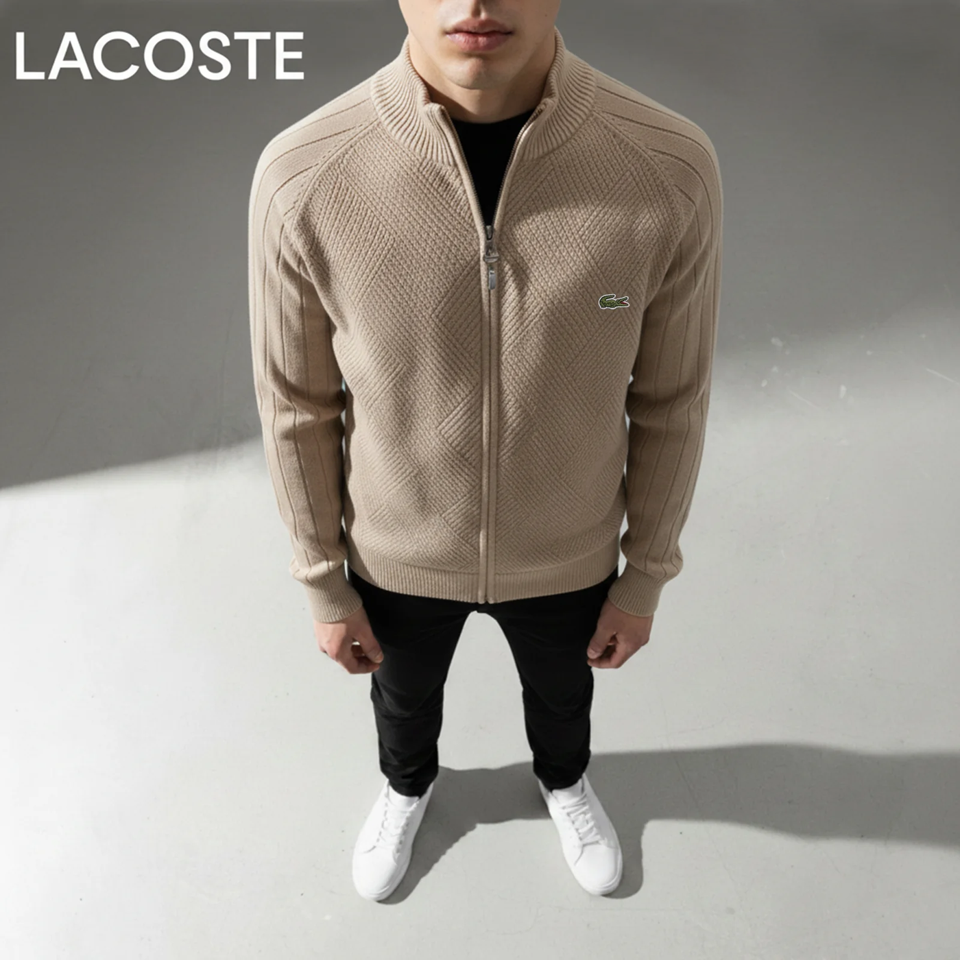 LC™ Textured Full-Zip Knit Sweater