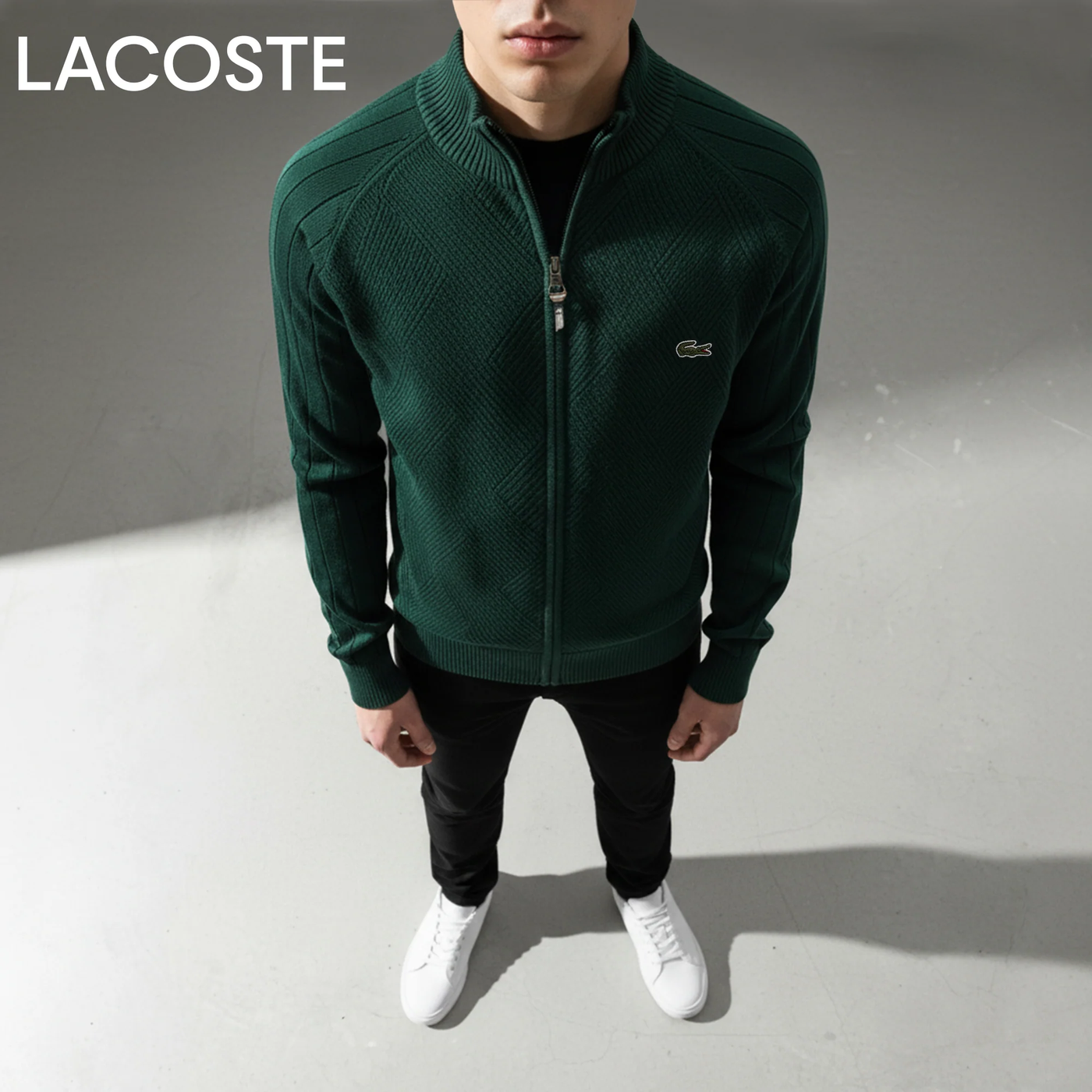 LC™ Textured Full-Zip Knit Sweater