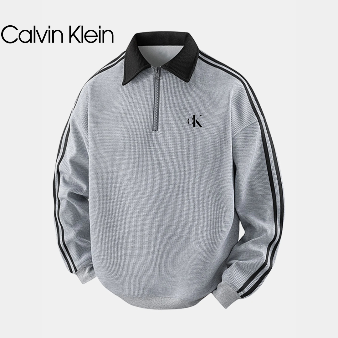 CK™ Contrasting Stripes Zip-Up Sweatshirt