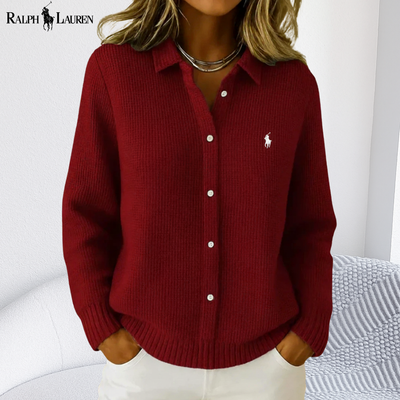 Ꮢalph Lauren™ Gebreid vest met fijne structuur