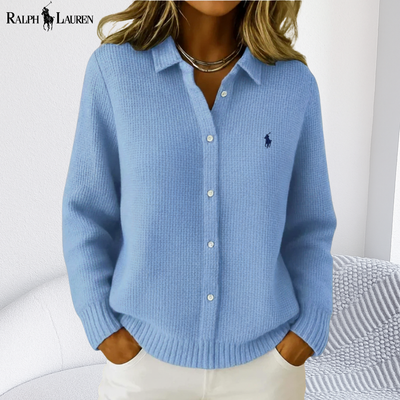 Ꮢalph Lauren™ Gebreid vest met fijne structuur